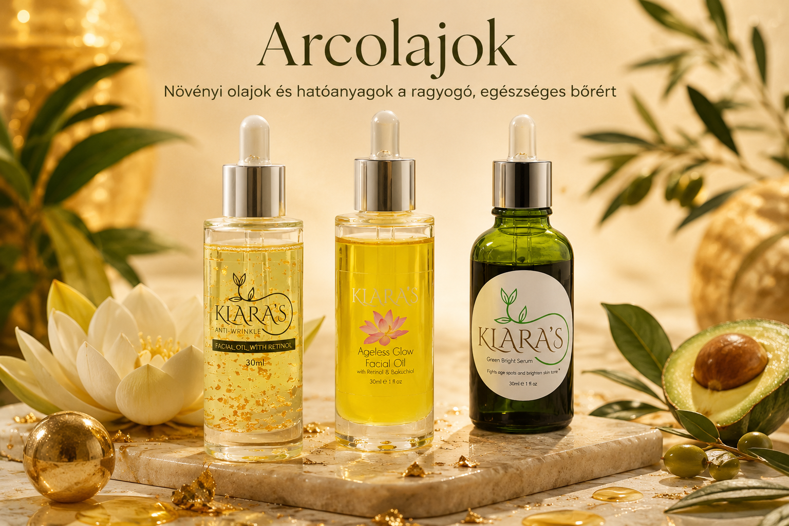 Arcolajok és Olajszérumok
