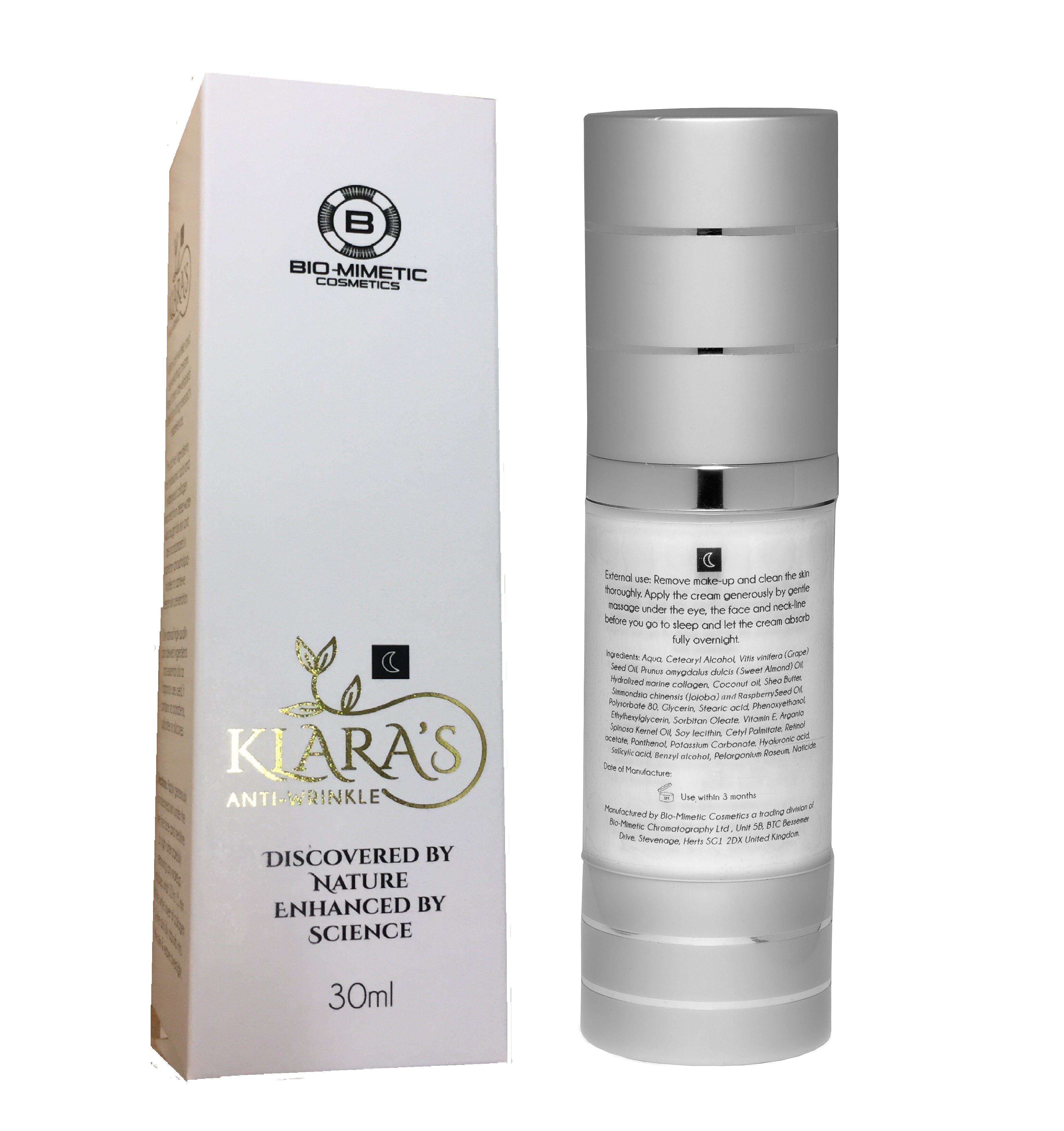 Klára Vaníliás Éjszakai Krém (pumpás) (30 ml)