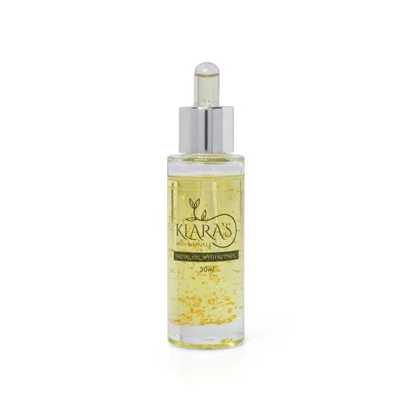 Klára Retinolos Arcolaj 24 Karátos Aranypelyhekkell 30 ml